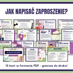 Jak napisać zaproszenie? Poradnik krok po kroku, od celu po estetykę. 15 kart PDF do druku.