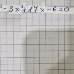 Równanie sześcienne -x³-3x²+17x-6=0 z miejscami na x₁, x₂, x₃.
