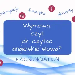 Wymowa, czyli jak czytać angielskie słowa? Grafika pokazuje transkrypcję fonetyczną i symbole wymowy.