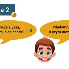 Chłopiec słyszy "an" i myśli "nie wiem, o co chodzi", bo to dla niego nowe przedimki angielskie. Gdy słyszy "the", rozumie.