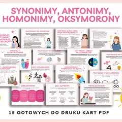 Antonim co to? Przeciwieństwo słów, jak dzień i noc. Obrazek wyjaśnia synonimy, antonimy, homonimy i oksymorony.