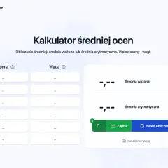 Kalkulator średniej ocen pozwala obliczyć średnią ważoną lub arytmetyczną. Wpisz oceny i wagi.