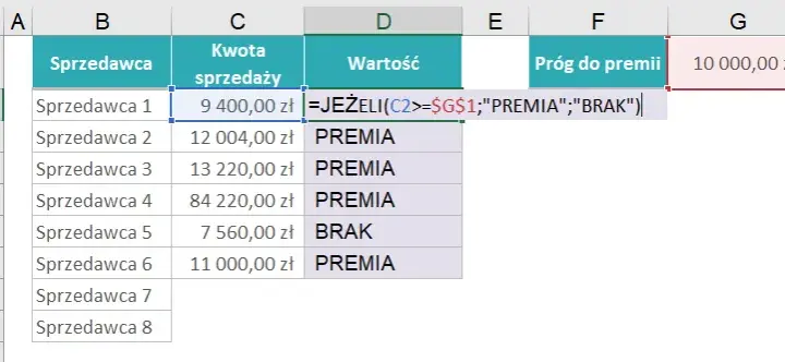 Funkcja JEŻELI w Excelu: Nauka krok po kroku dla początkujących