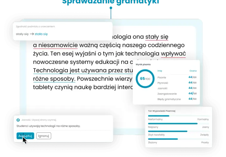 Poprawki gramatyczne i stylistyczne, w tym znaki przestankowe, pomagają w tworzeniu jasnych tekstów.