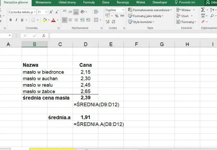 Jak zrobić średnią w Excelu: prosty sposób na obliczenia krok po kroku