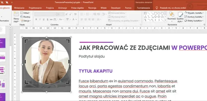 Okrągłe zdjęcie w PowerPoint: proste sposoby tworzenia i edycji zdjęć