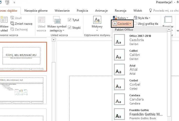 Jak zmienić czcionkę w całej prezentacji PowerPoint - 3 proste kroki