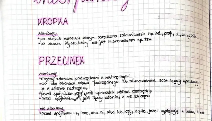 Apropo, czy a propo, na lekcji polskiego omawiamy interpunkcję: kropkę i przecinek.