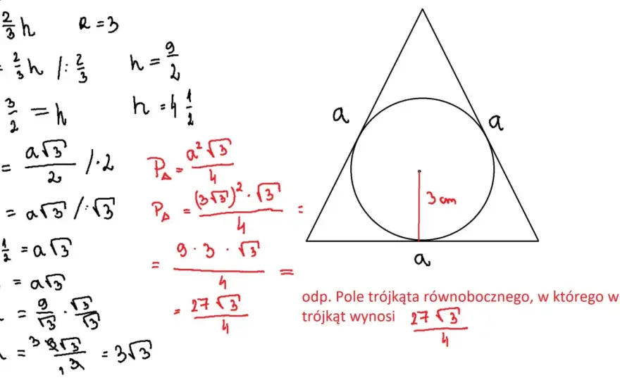 Pole trójkąta równobocznego - Wzór, błędy i triki!