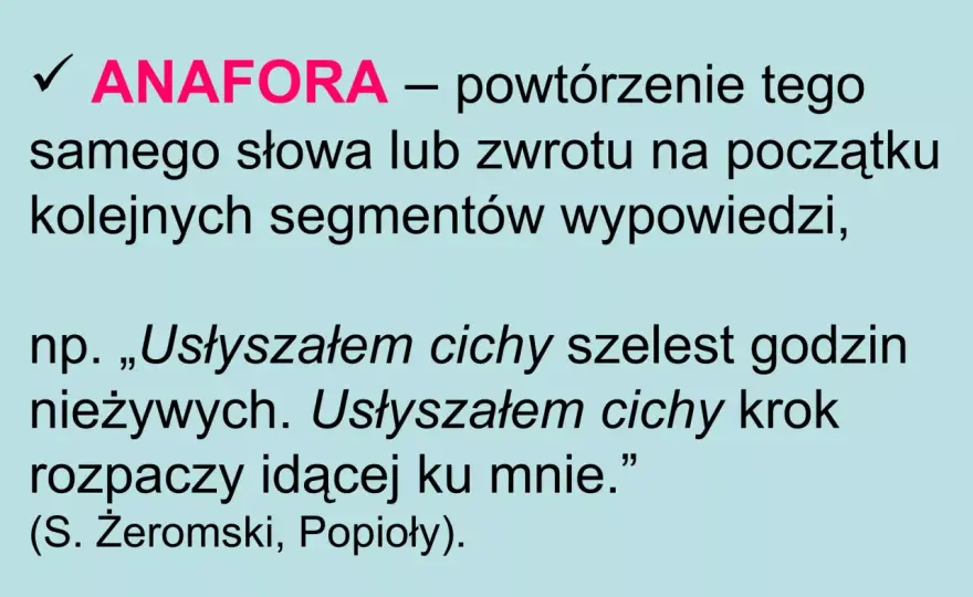 Anafora - co to jest i jak ją rozpoznać? Poradnik
