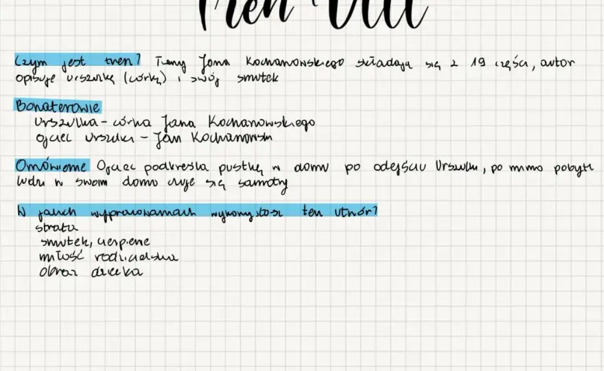 Tren VIII Kochanowskiego - Pustka w domu. Analiza i interpretacja