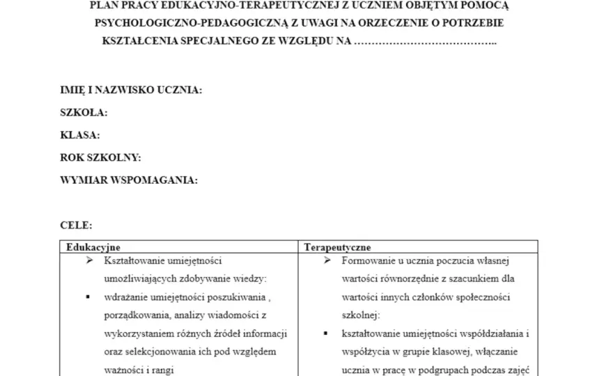 Wzór oceny nauczyciela wspomagającego: Kryteria i wskazówki