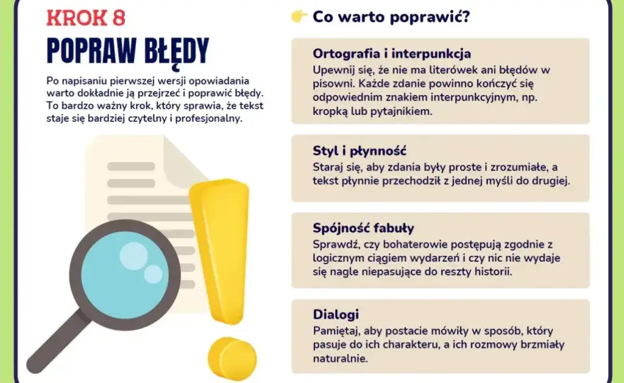 Opowiadanie twórcze - jak pisać, unikać błędów? Poradnik