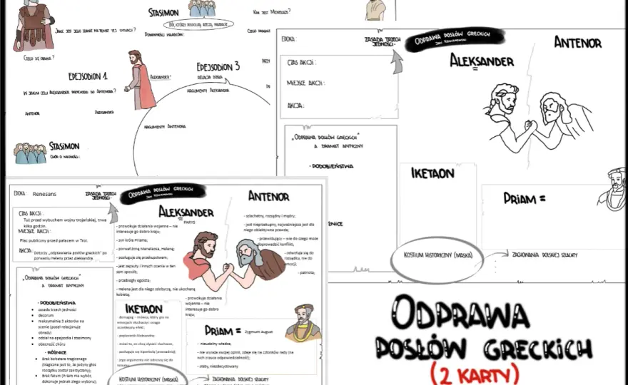 Odprawa posłów greckich - bohaterowie. Poznaj ich role!
