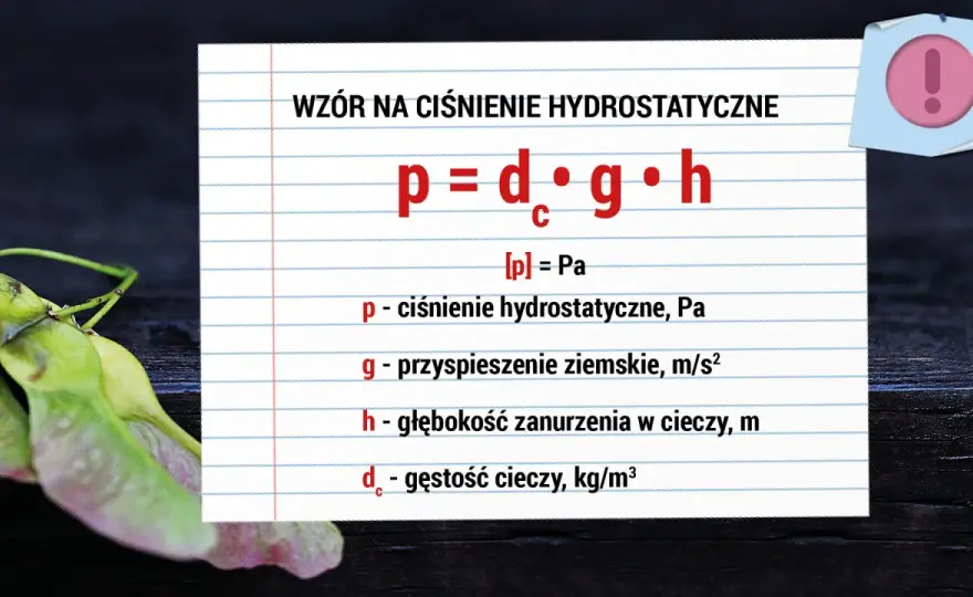 Jak obliczyć ciśnienie hydrostatyczne - Wzór p=ρgh i błędy