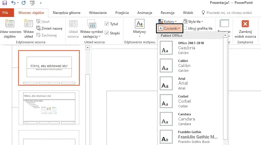 Jak zmienić czcionkę w całej prezentacji PowerPoint - 3 proste kroki