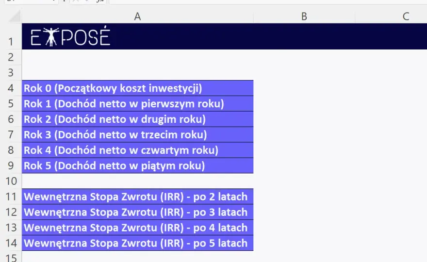 Jak obliczyć IRR w Excelu: Prosta metoda analizy inwestycji