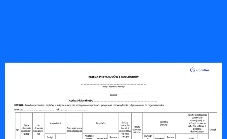 Prowadzenie KPiR w Excelu: Legalne, ale z zastrzeżeniami