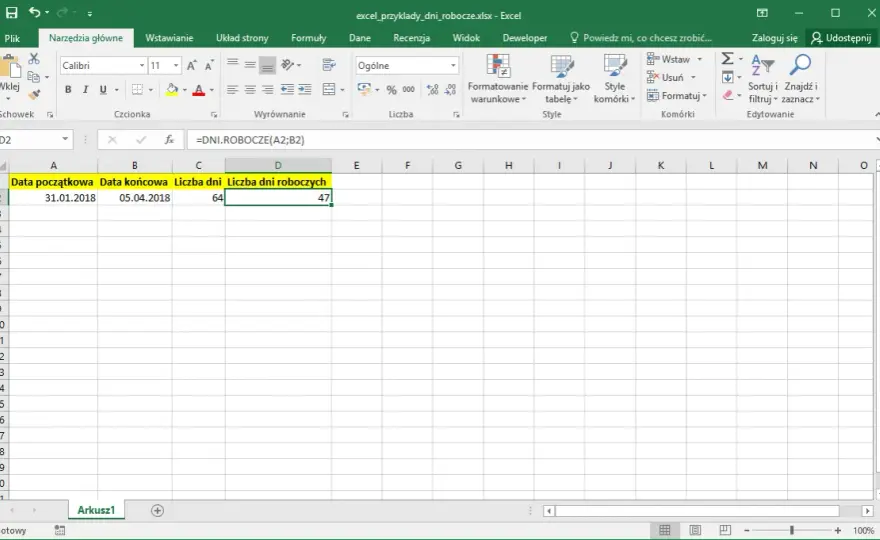 Excel: jak łatwo obliczyć ile dni minęło od daty - 3 sposoby