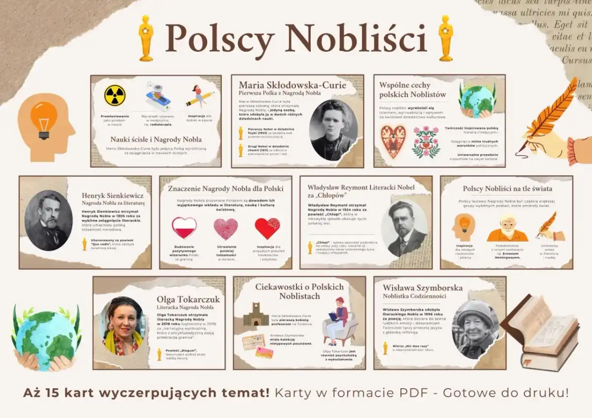 Polscy nobliści - 8 laureatów, dziedziny i znaczenie w historii