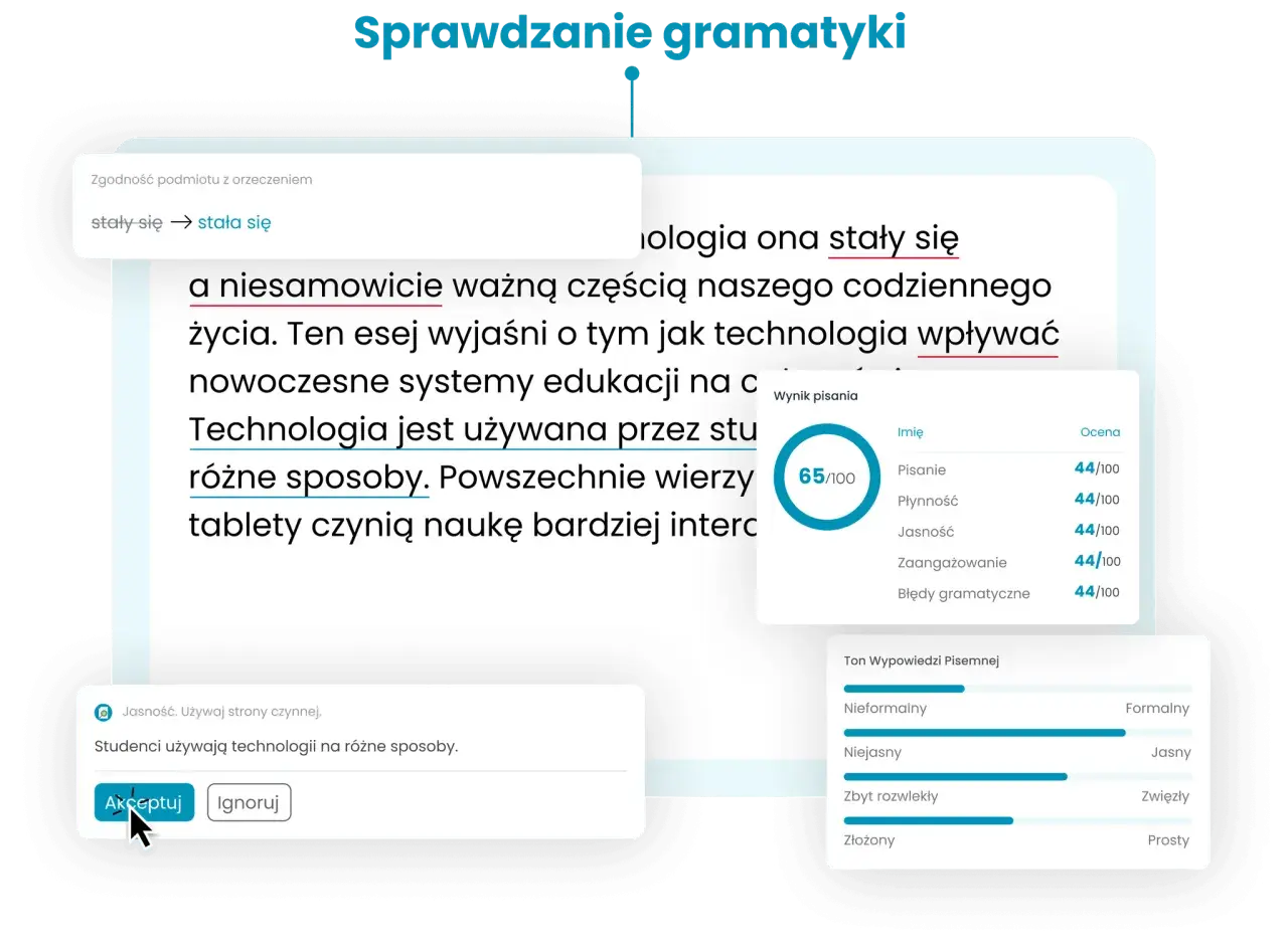 Poprawki gramatyczne i stylistyczne, w tym znaki przestankowe, pomagają w tworzeniu jasnych tekstów.